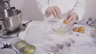 Hindistan cevizli kurabiyeleri yakın çekim görüntüsü yapıyor.