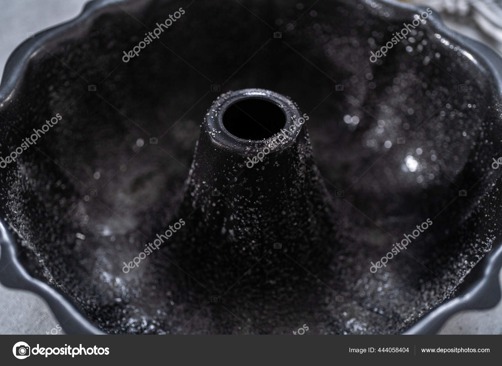 Empty Baking Pan Prepared Bake Lemon Pound Cake Stock Photo by