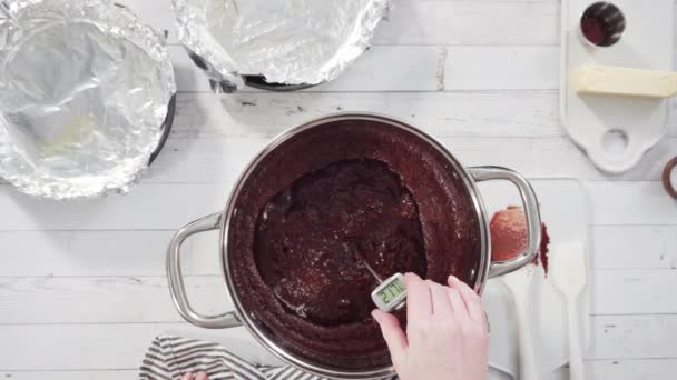 Membuat Cokelat Fudge Sederhana — Stok Video