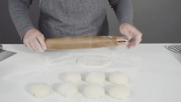 Yapımı Düz Ekmek Görünümü Hazırlanıyor — Stok video