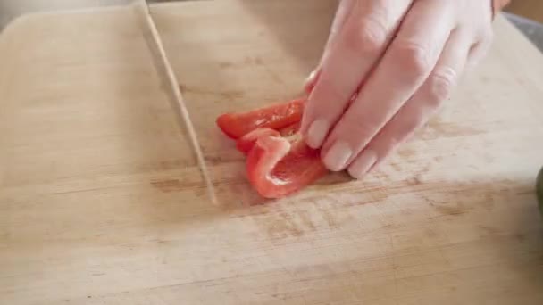 Time Lapse Preparing Potato Wedges Baking Sheet Oven — Stock Video