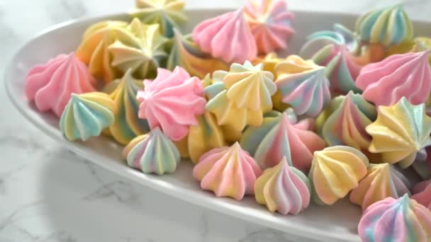 Hacer Galletas Merengue Unicornio Cocina — Vídeos de Stock