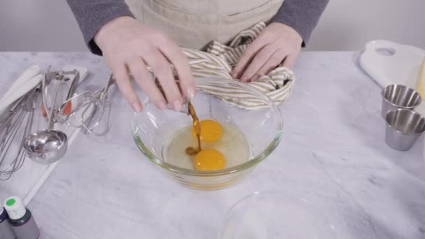 自制纸杯蛋糕混合配料 — 图库视频影像