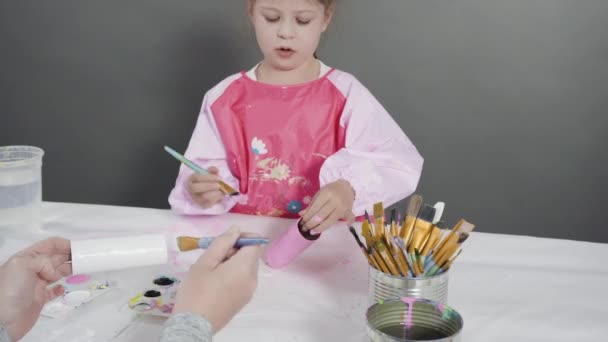 Papelería Para Niños Hacer Bichos Papel Los Rollos Papel Higiénico — Vídeos de Stock