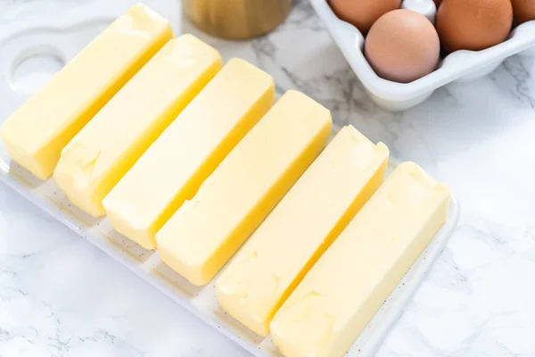 Sticks Butter Room Temperature Baking — Stock Photo, Image