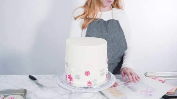 Pastel de cumpleaños para niños — Vídeos de Stock