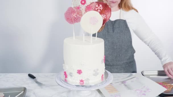 Pastel de cumpleaños para niños — Vídeos de Stock