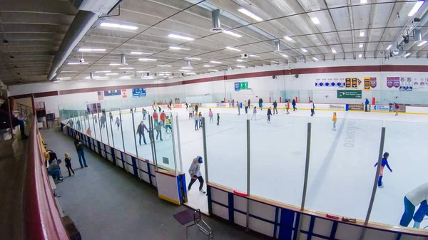 Denver Colorado Usa January 2020 Public Ice Skating Session Indoor — Stock Photo, Image