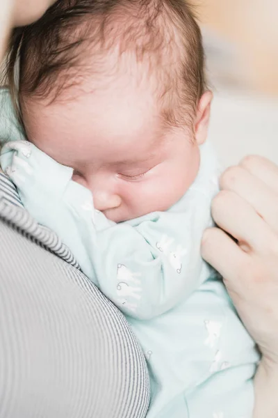 Estilo Vida Retrato Recém Nascido Três Semanas Idade Bebê Menina — Fotografia de Stock