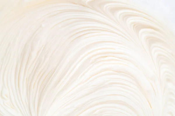Van Dichtbij Gezien Het Bereiden Van Vanille Boterroom Glazuur Voor — Stockfoto