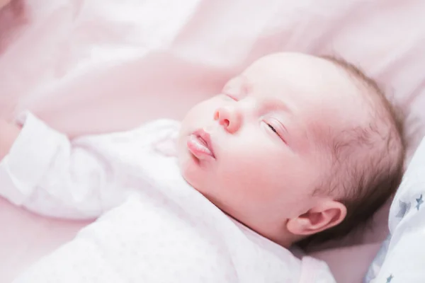 Estilo Vida Retrato Recém Nascido Três Semanas Idade Bebê Menina — Fotografia de Stock