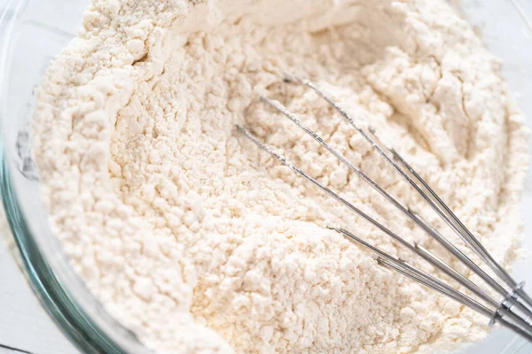 Preparazione Pasta Pizza Fatta Casa Farina Multiuso — Foto Stock