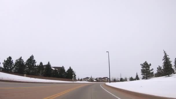 Driving Typical Paved Rural Roads Suburban America — Stock Video