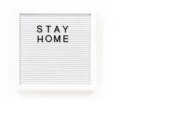 Stay Home Schild Auf Der Anzeigetafel — Stockfoto