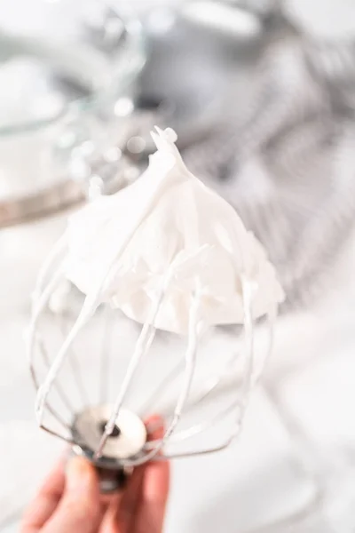 Fazer Merengue Misturador Cozinha Para Assar Biscoitos Merengue Unicórnio — Fotografia de Stock