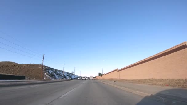 Denver Colorado Enero 2020 Conducir Por Carreteras Típicas Pavimentadas Los — Vídeo de stock