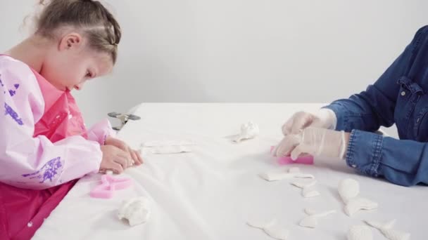 Bastelkürbis Mit Acrylfarbe Bemalen Dekorierten Meerjungfrau Halloween Kürbis Schaffen — Stockvideo