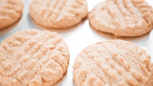 Galletas Mantequilla Maní Cerrar — Vídeos de Stock