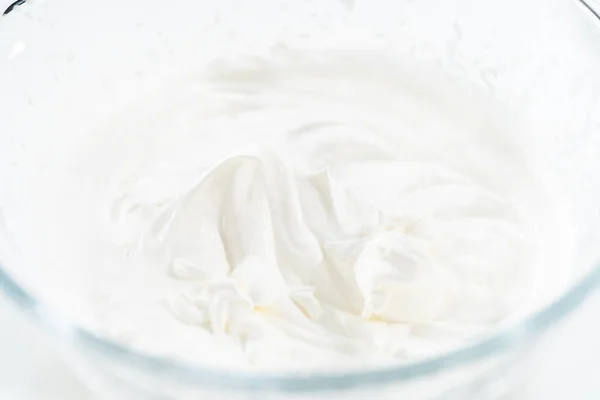 Preparación Helado Coco Casero Con Hojuelas Coco Tostadas — Foto de Stock