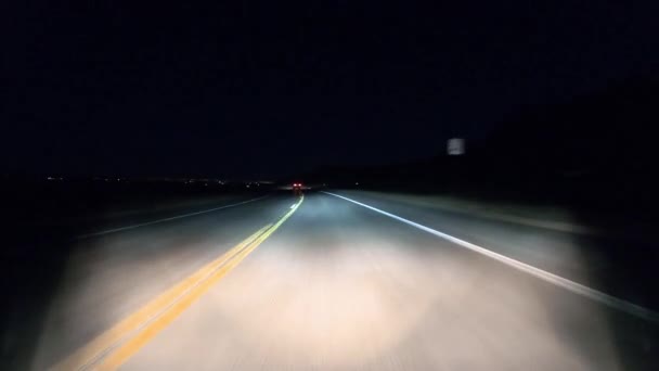 Denver Colorado Eua Janeiro 2020 Dirigir Estradas Típicas Pavimentadas Noite — Vídeo de Stock