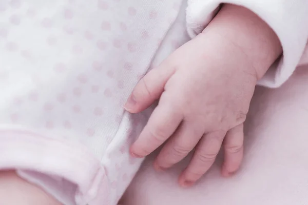 Lifestyle Portrait Newborn Three Weeks Old Baby Girl — Stock Photo, Image