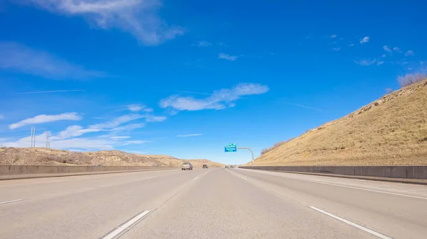 Driving Interstate Highway Suburban America — Stock Photo, Image