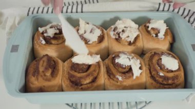 Cinnabon çörekleri görünümü kapatın 