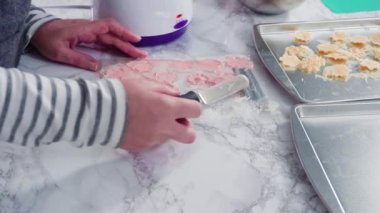 Erimiş çikolatayı kar taneleri şeklinde plastik bir çikolata kalıbına döküyorum..