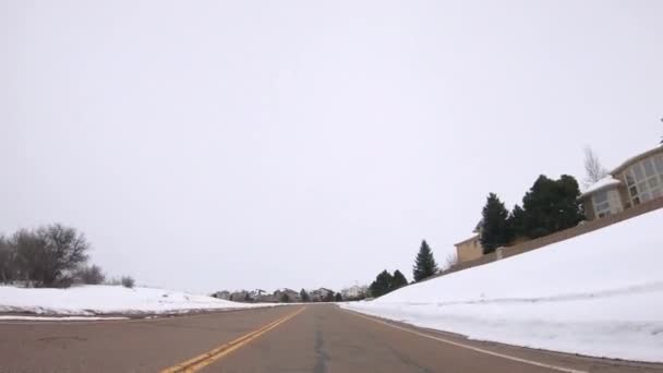 Driving Typical Paved Rural Roads Suburban America — Stock Video