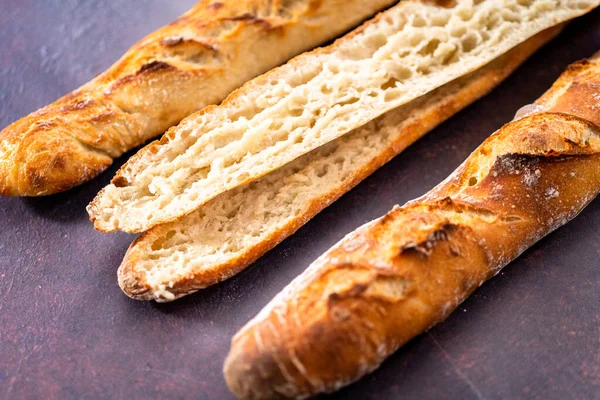Freshly Baked Small French Baguette Bread — Stock Photo, Image