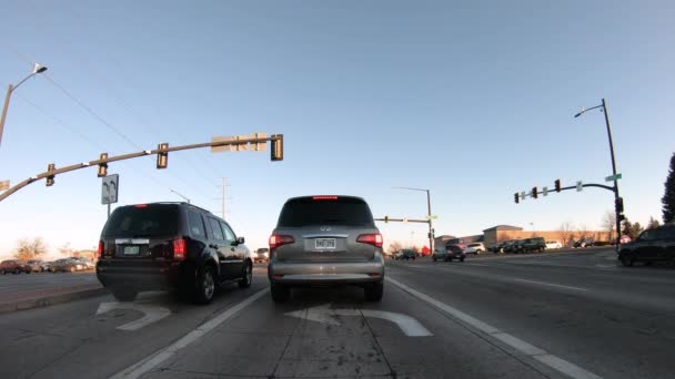 Denver Colorado Usa Januar 2020 Fahren Auf Typischen Asphaltierten Straßen — Stockvideo