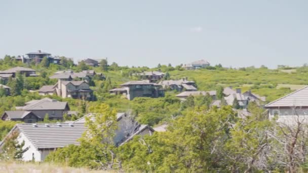 Vue Sur Quartier Typique Banlieue Par Matin Été — Video