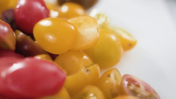 Інгредієнти Приготування Вегетаріанської Макарони — стокове відео