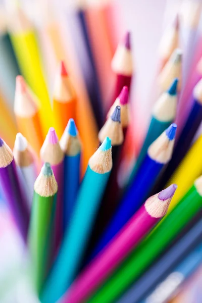 Colorful pencils, School supplies — Stok fotoğraf