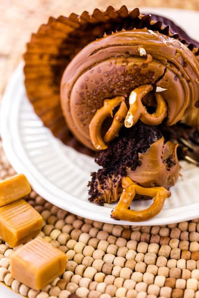 Cupcake al caramello — Foto Stock