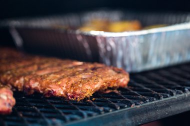 Meat prepared in barbecue clipart