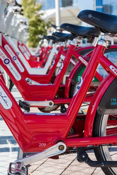 Aluguer de bicicletas — Fotografia de Stock