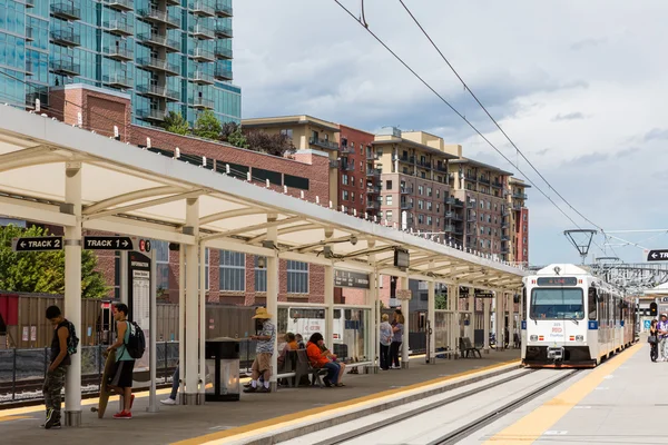 Lightrail istasyon durağı — 스톡 사진