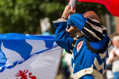 bayrak trowing performans yıllık İtalyan Festivali