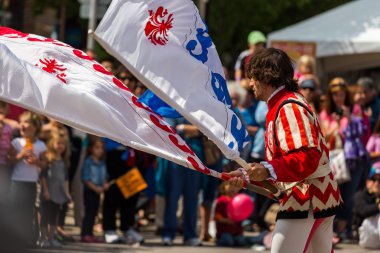 bayrak trowing performans yıllık İtalyan Festivali