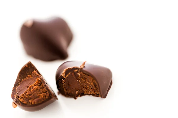 Hart shaped truffles — Stock Photo, Image