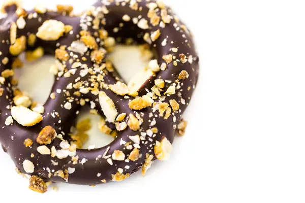 Pretzel ricoperto di cioccolato — Foto Stock