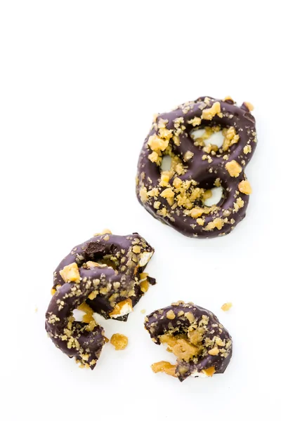 Bretzels recouverts de chocolat — Photo