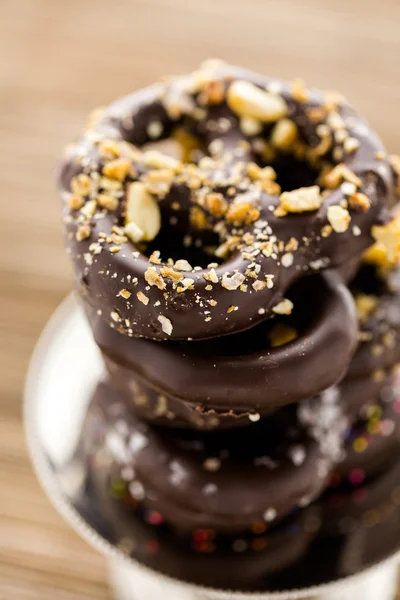 Chocolade overdekte pretzels — Stockfoto