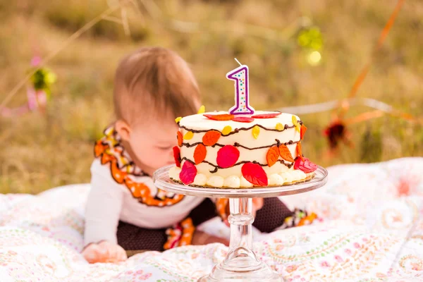 Bebek kız doğum günü partisi — Stok fotoğraf