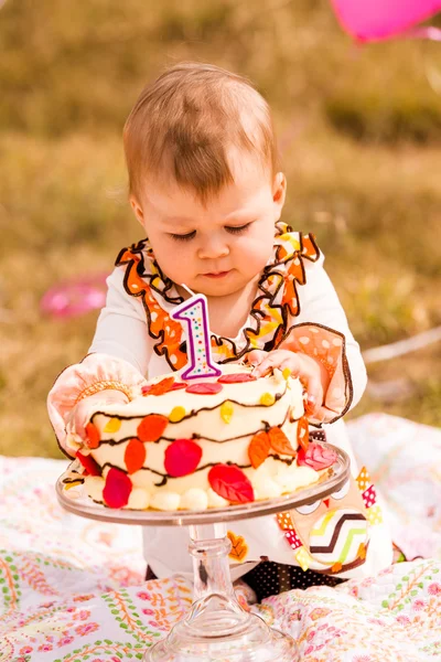 Μωρό κορίτσι πάρτι γενεθλίων — Φωτογραφία Αρχείου