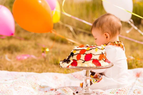 Bebek kız doğum günü partisi — Stok fotoğraf