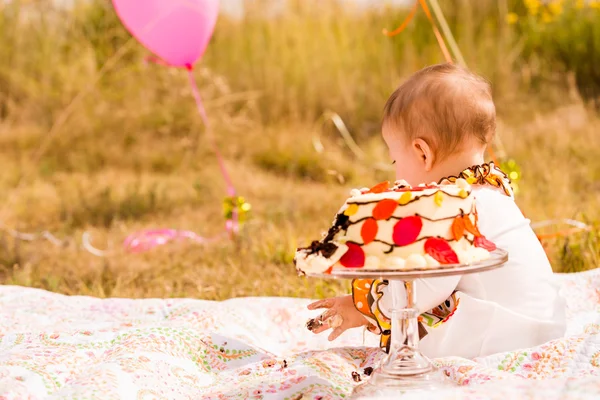 Baby girl  Birthday party — Stock Photo, Image