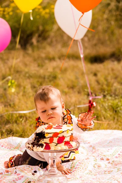 Baby girl  Birthday party — Stock Photo, Image