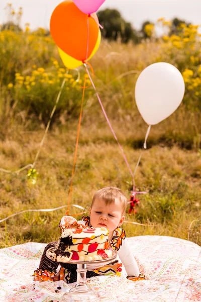 Baby girl  Birthday party — Stock Photo, Image